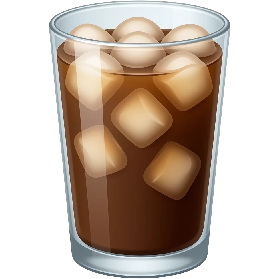 iced mocha in a glasss emoji