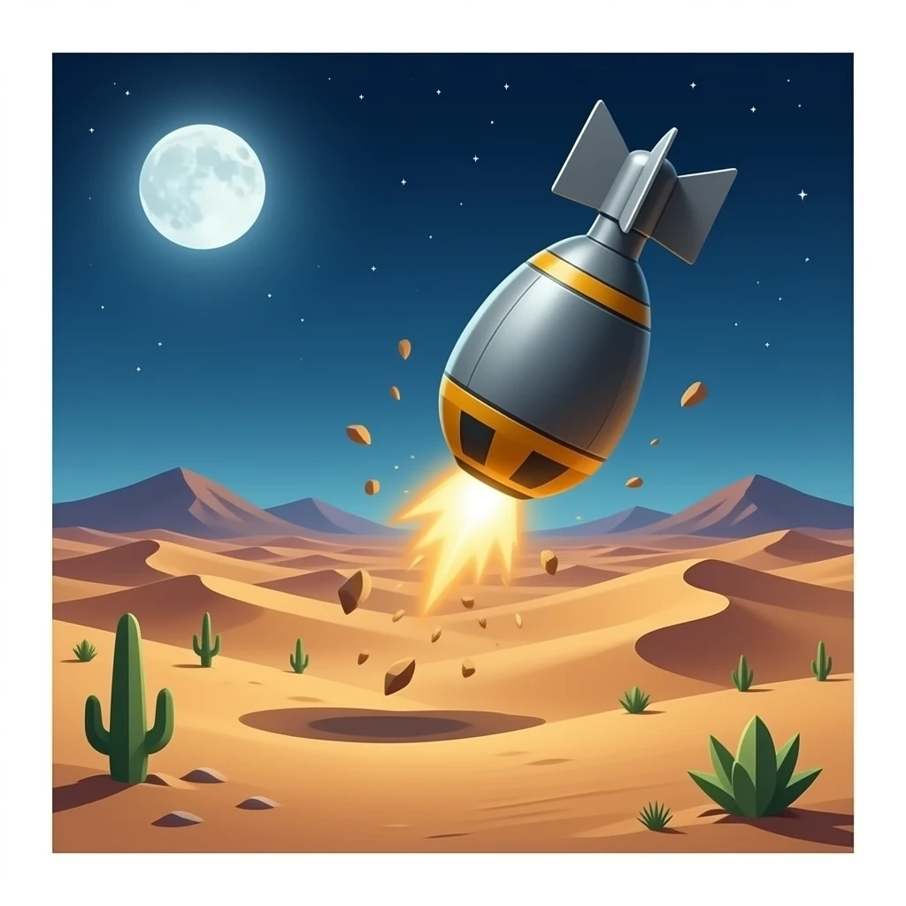 bombing Coming and falling in kuwait emoji