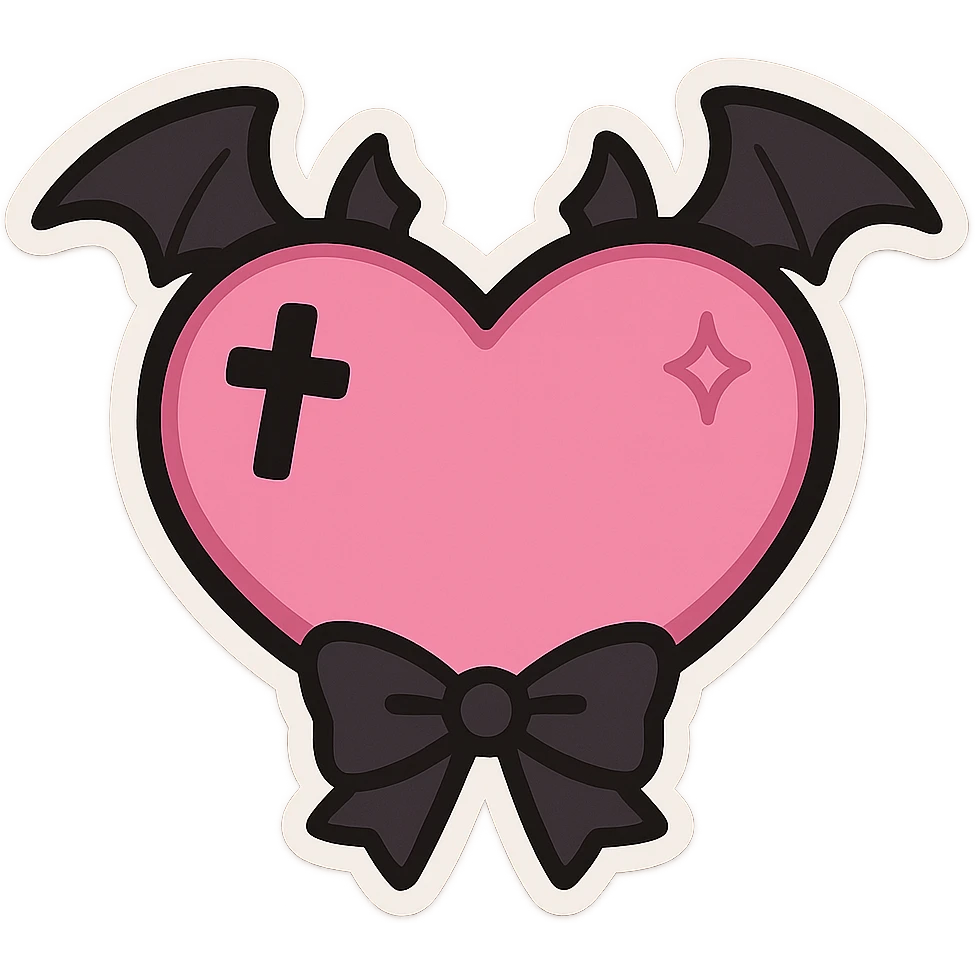 Goth pink object emoji