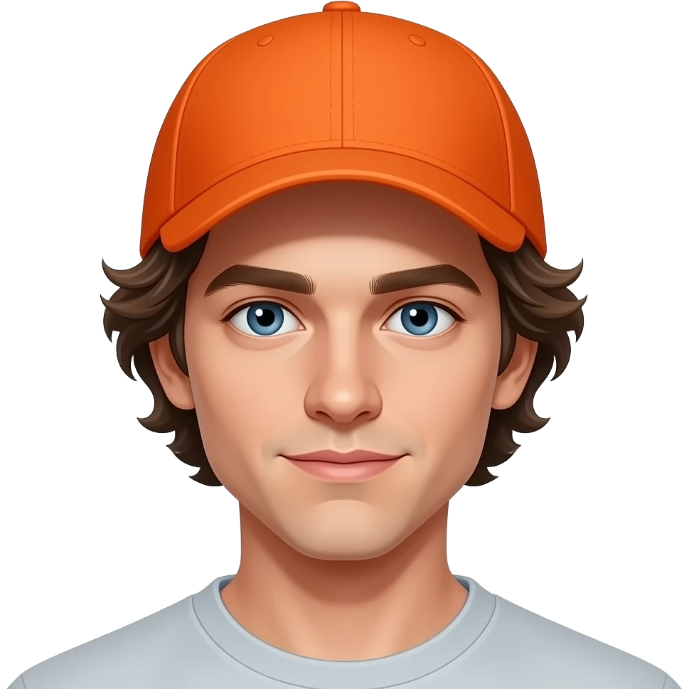 timothee chalamet with orange cap emoji