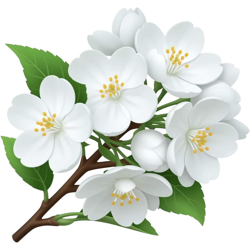 a branch of a blooming apple tree emoji