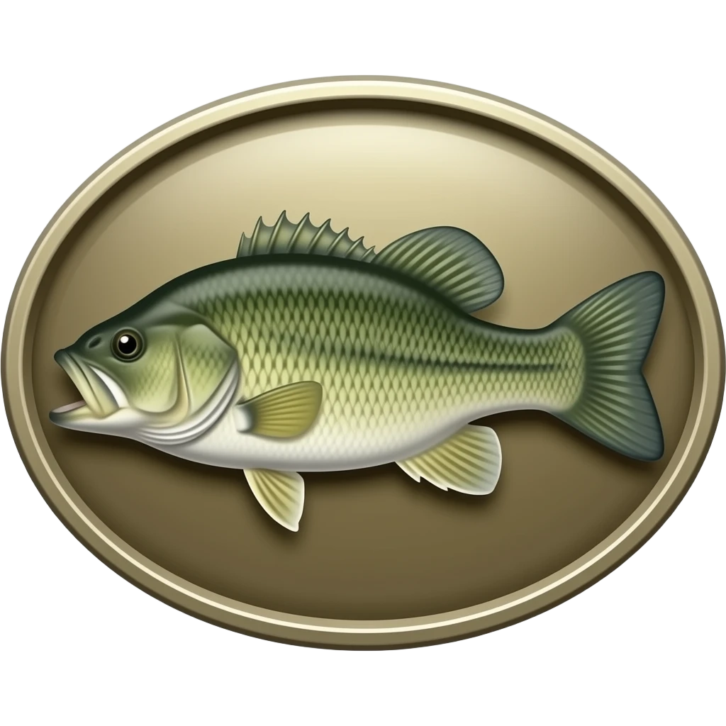 Largemouth Bass on a plaque emoji