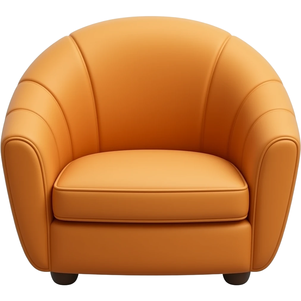 orange velvet round armchair emoji