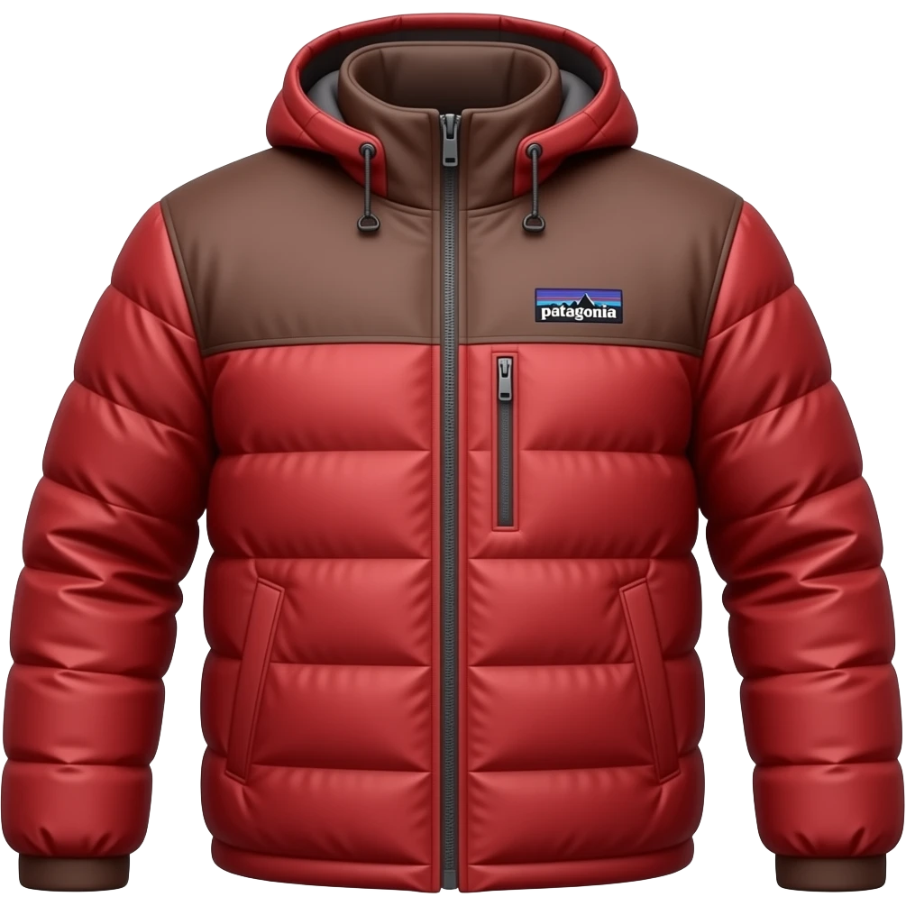 Red Patagonia jacket old school emoji