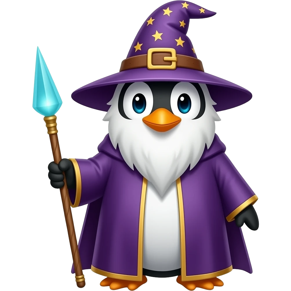 Penguin Wizard emoji