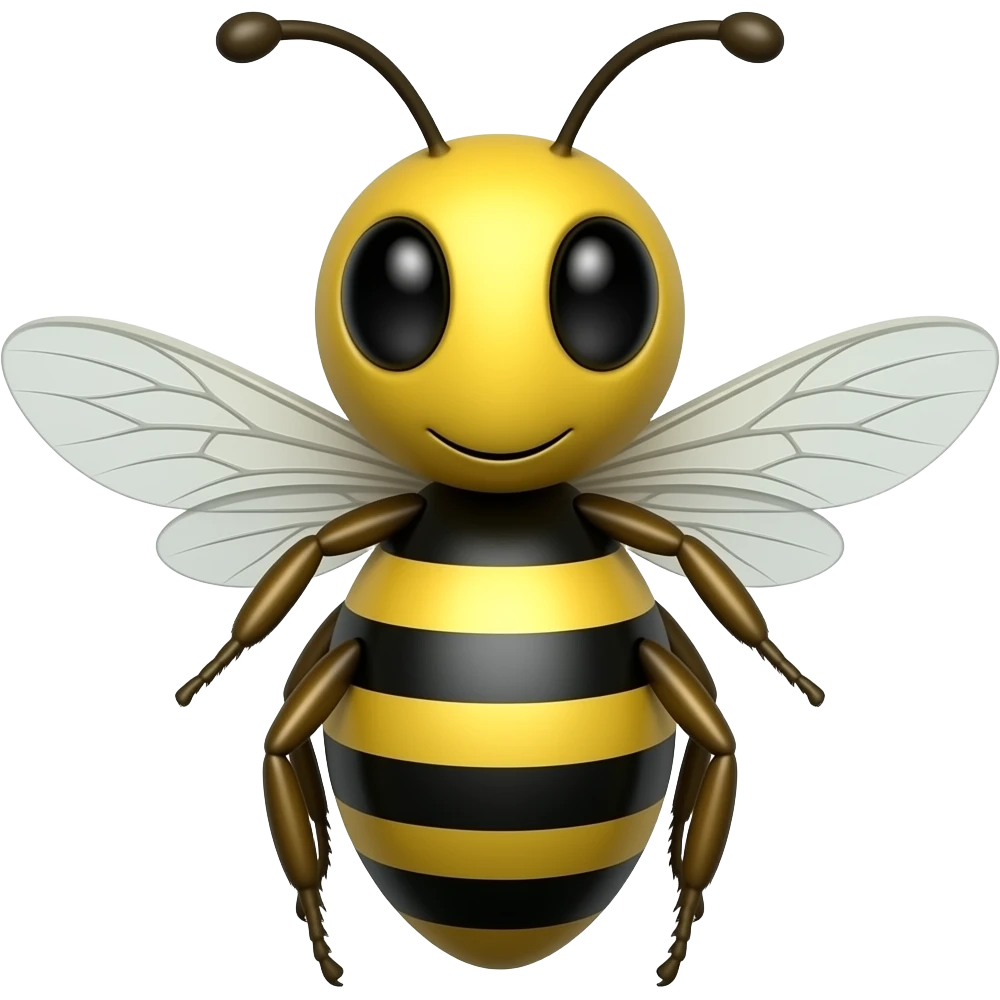 пчела с 5 черными глазами emoji
