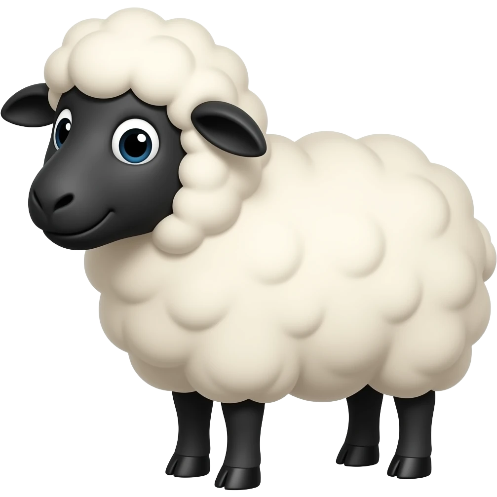 Oveja negra contenta emoji