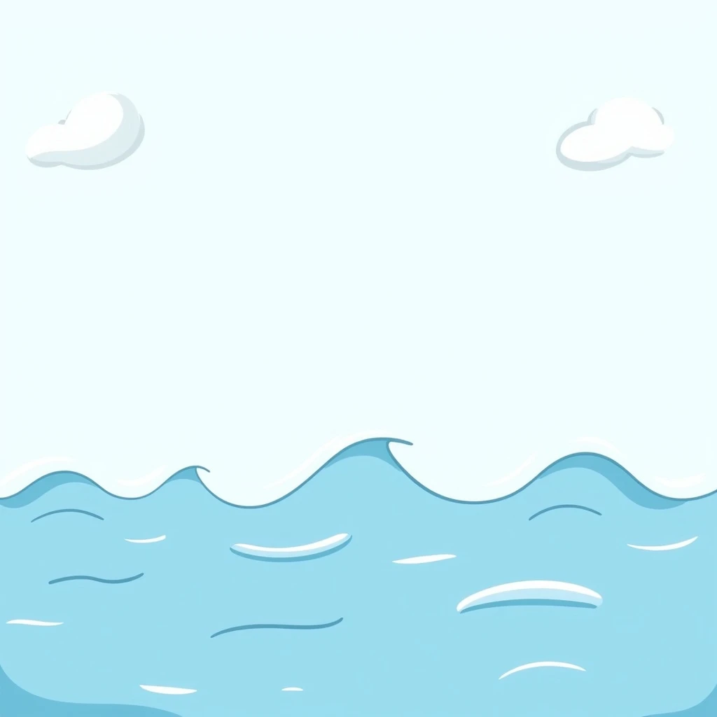 A sea in blue pastel colors emoji