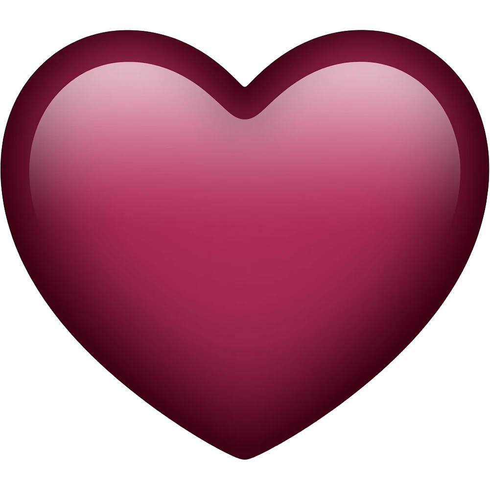 wine coloured heart emoji
