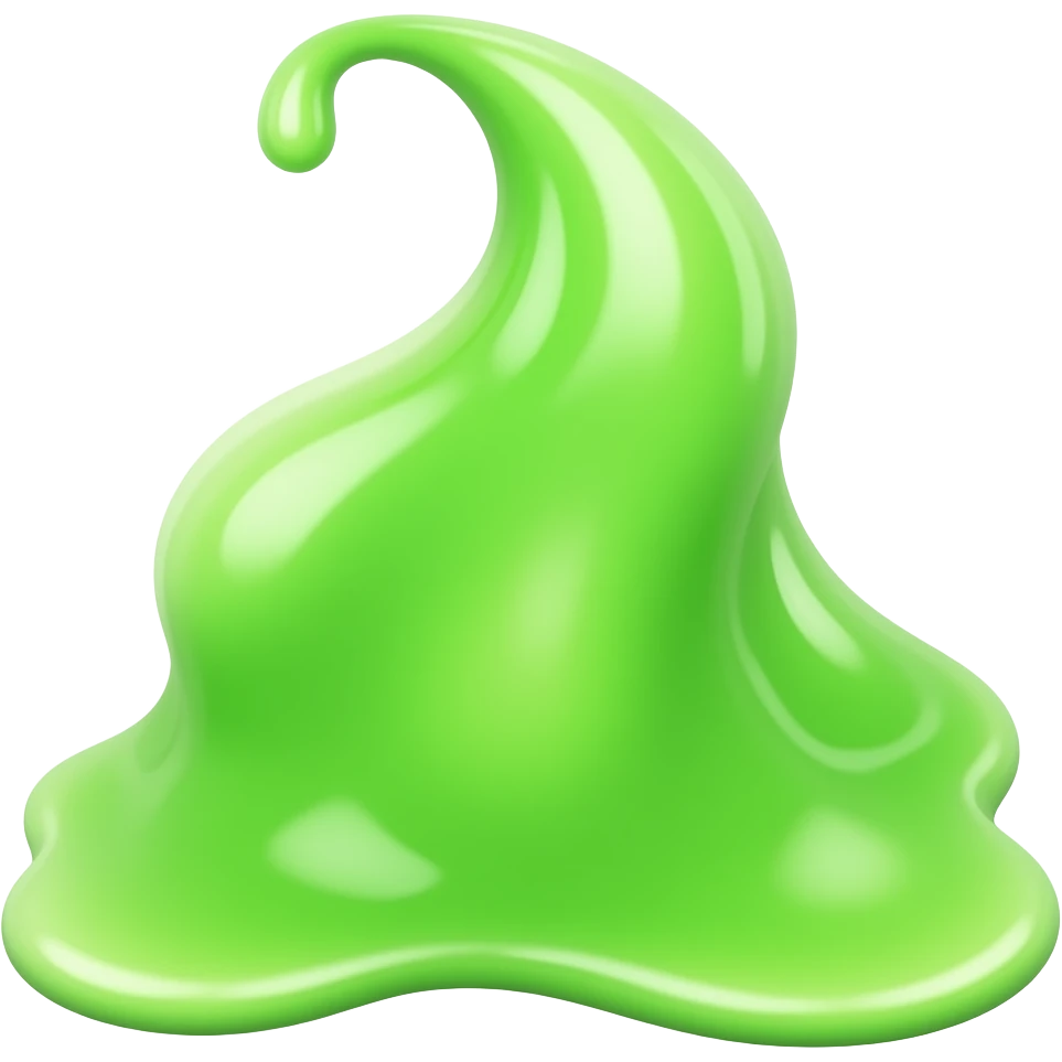 Green Neon Slime realistic emoji