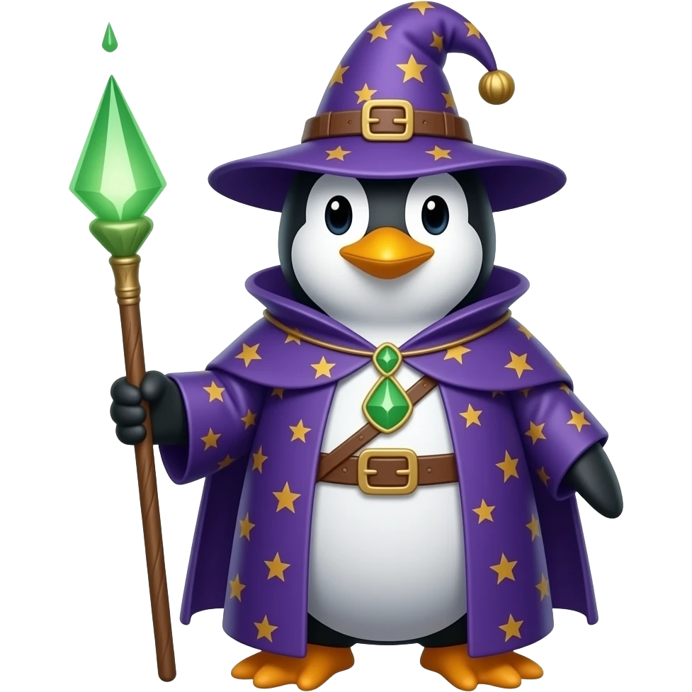 Penguin Wizard emoji