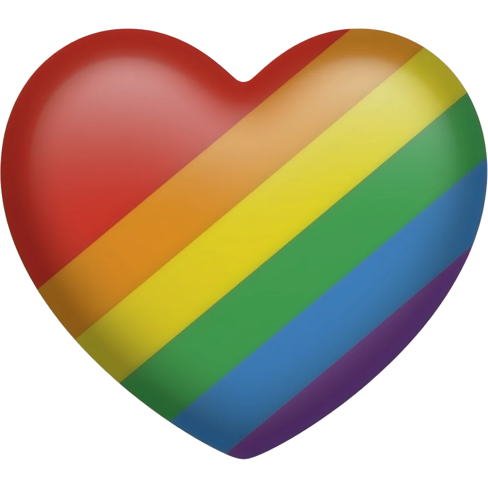 Progress flag heart red, orange, yellow, green, blue, violet, white, pink, light blue, brown, black emoji