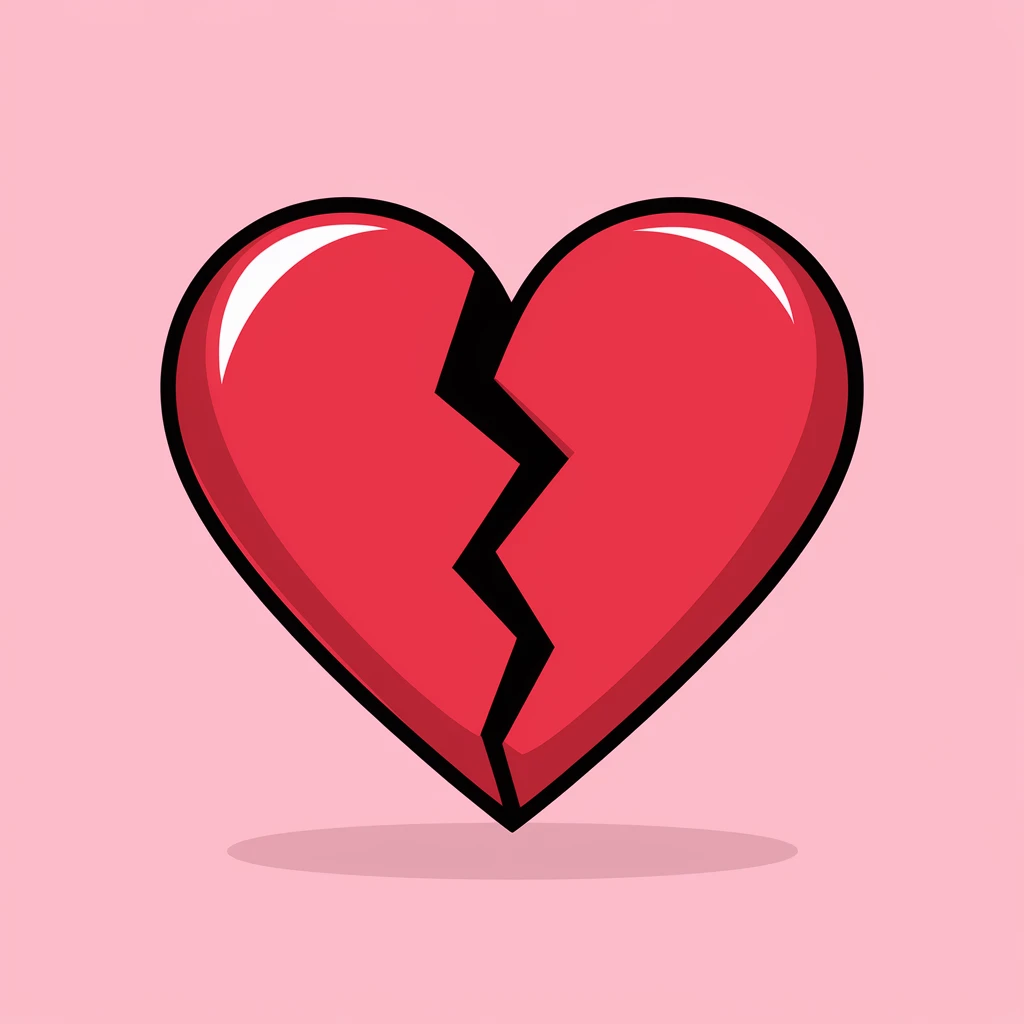 heart with a broken effect emoji