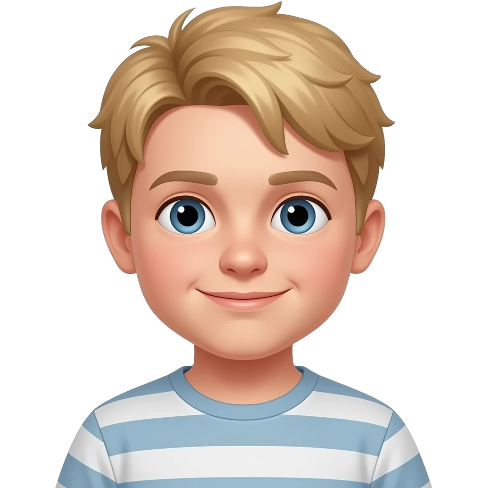 slightly chubby blonde thirteen year old boy emoji