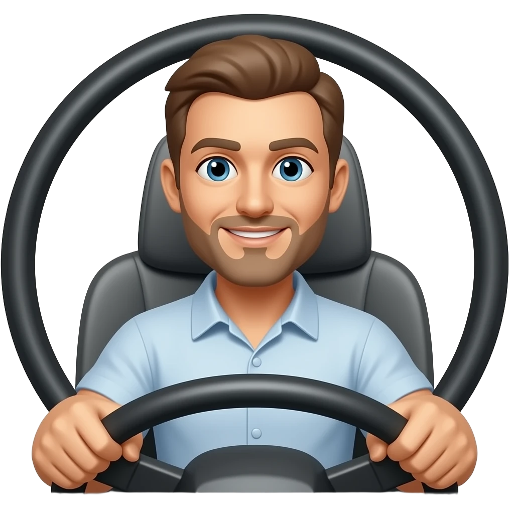 lorry drivers steering wheel emoji