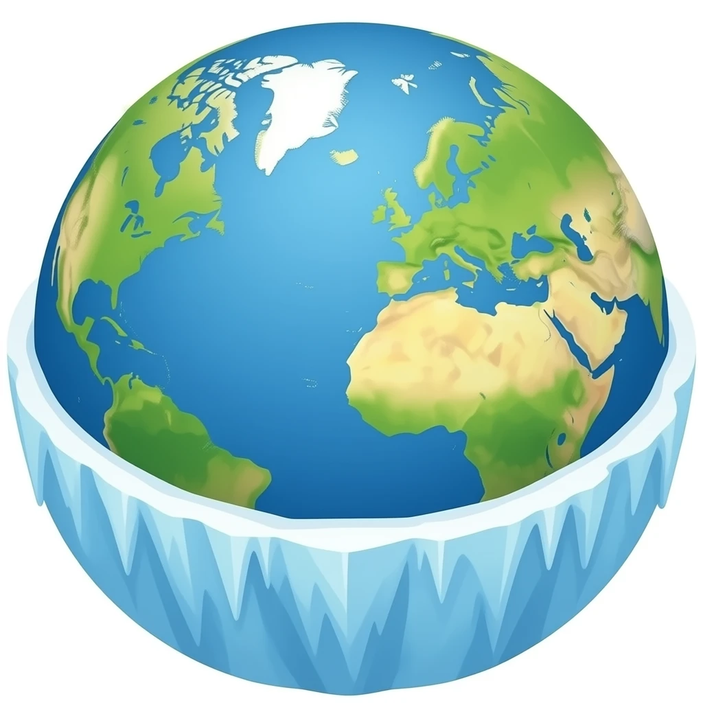 Flat earth with ice wall outer edge emoji