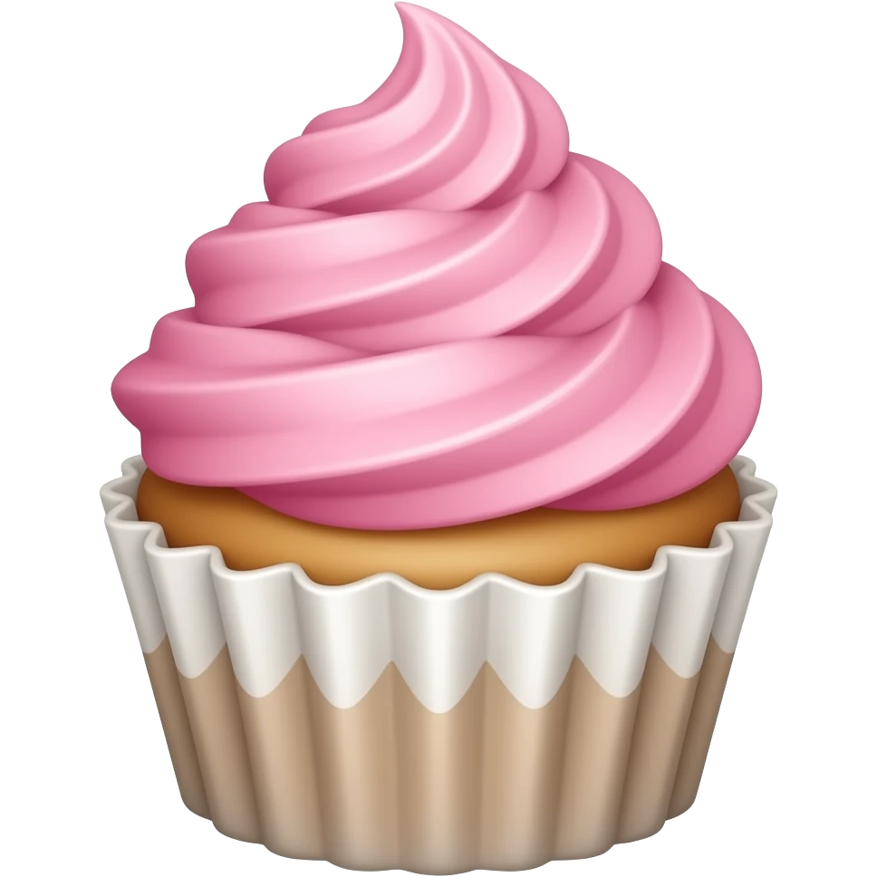 Cupcake with pink icing emoji