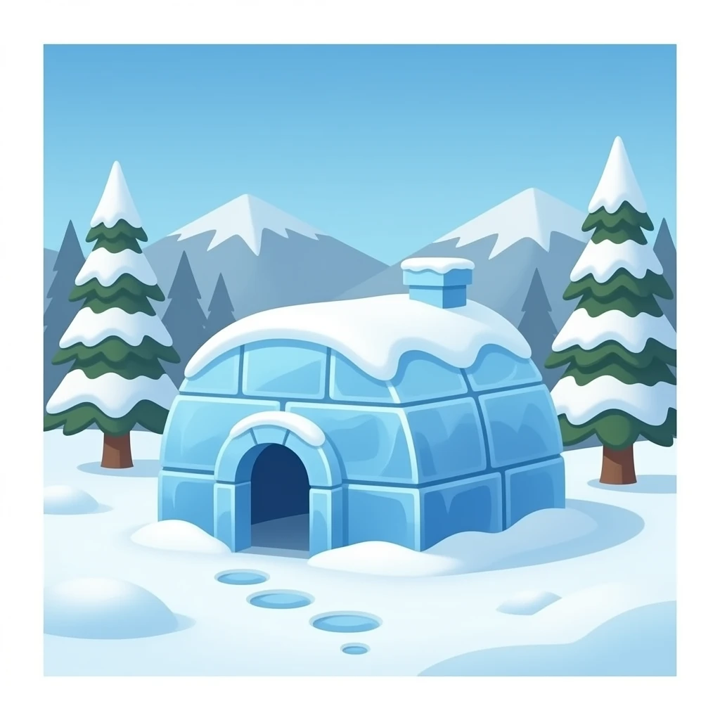 An ice house emoji