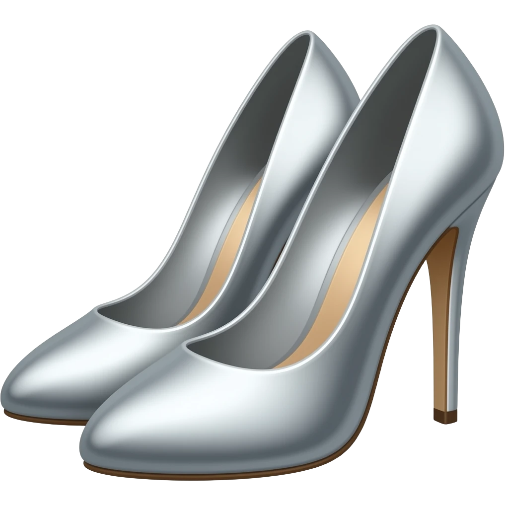 Silver high heels emoji