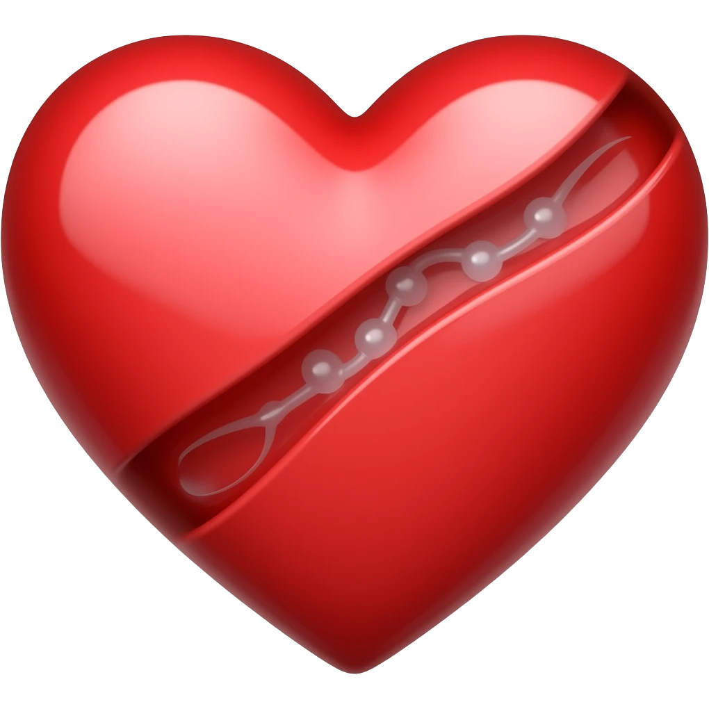 Cœur avec un stent. emoji