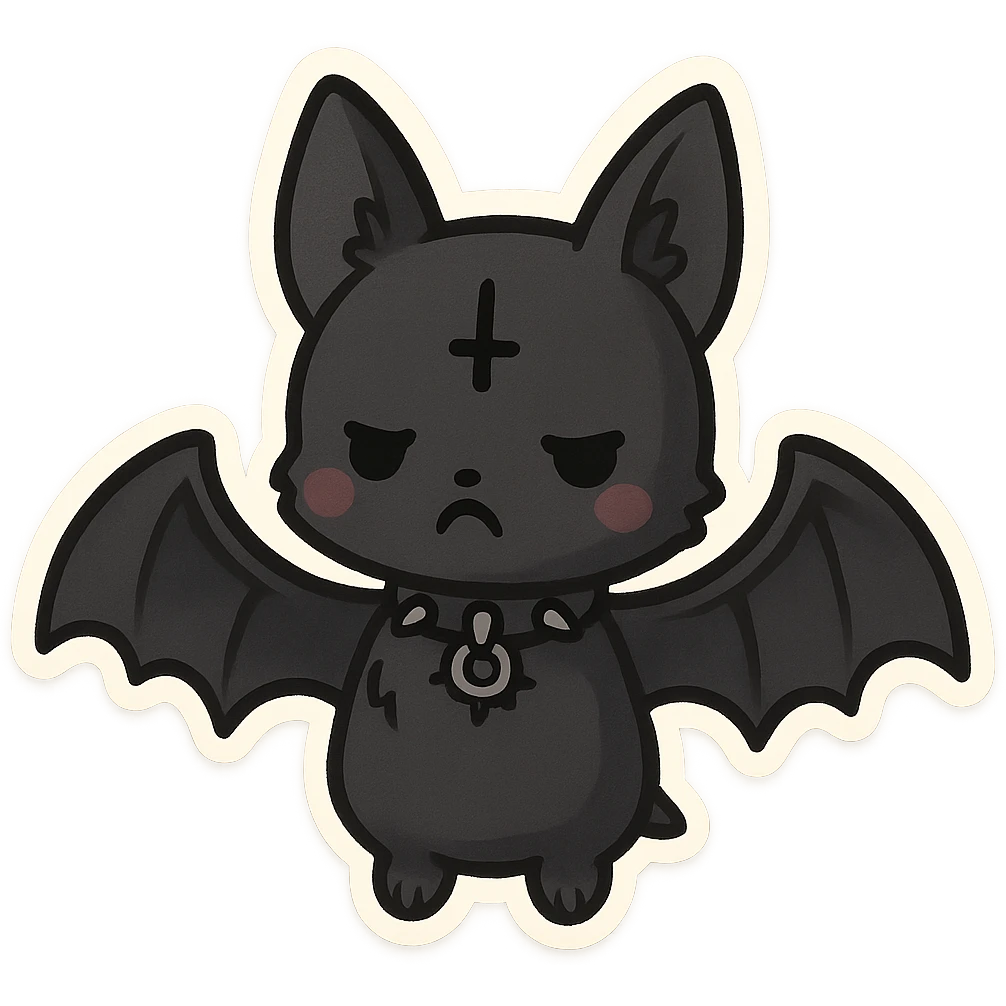 Goth black object emoji