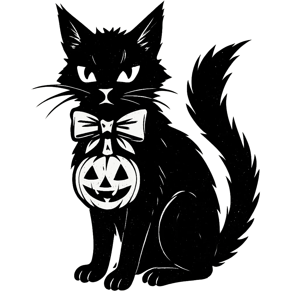 Halloween cat, remove background emoji