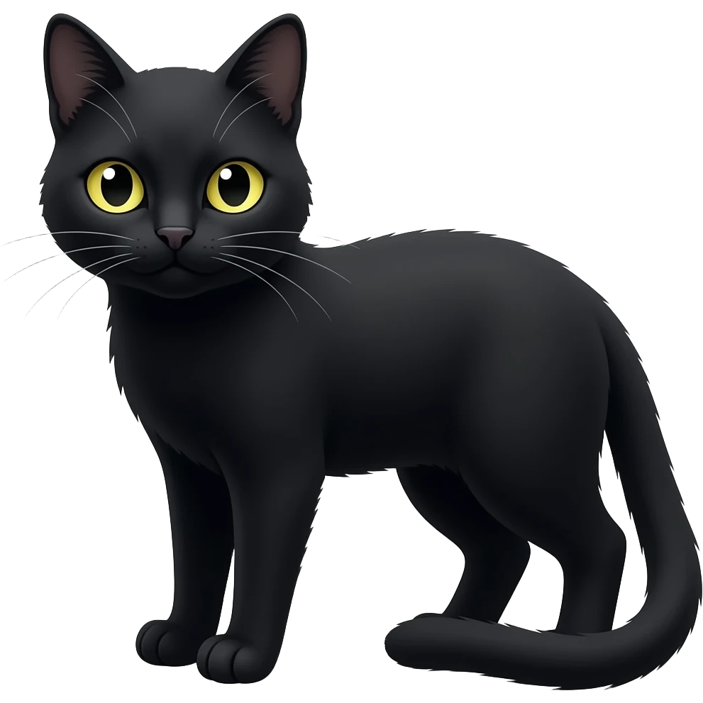 Make a scary black cat like last Time scary emoji