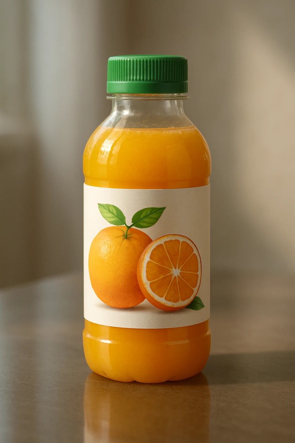 a juice bottle, 3D realistic style emoji