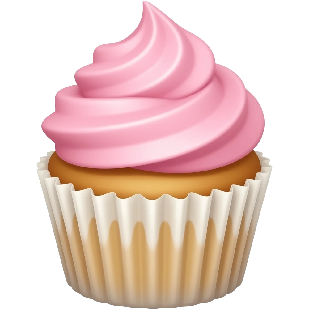 Cupcake with pink icing emoji