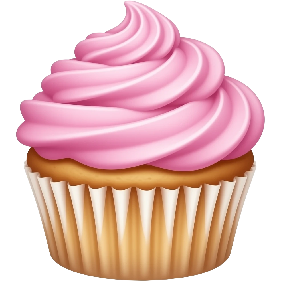 Cupcake with pink icing emoji