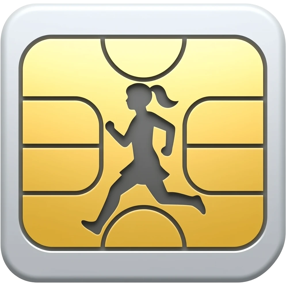 Also add a girl run emoji on simcard emoji
