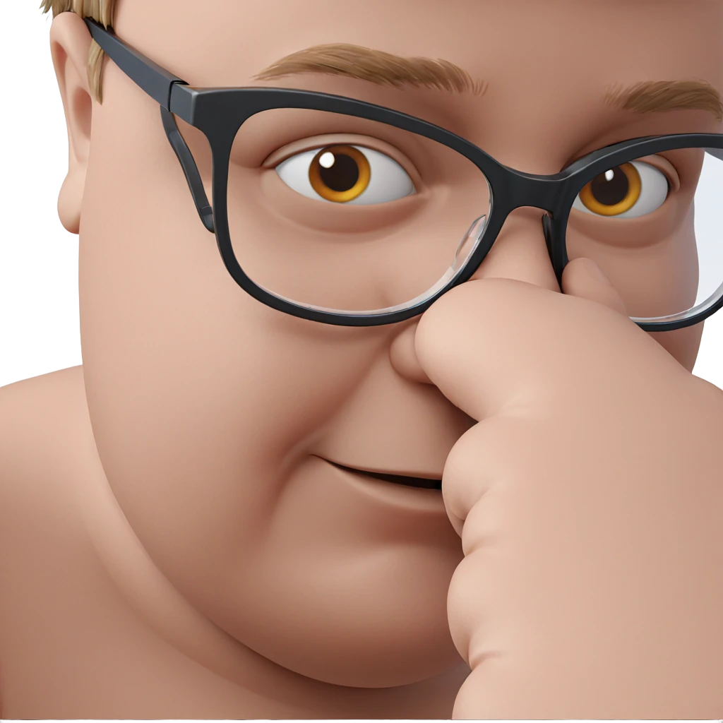 boy with glasses portrait emoji