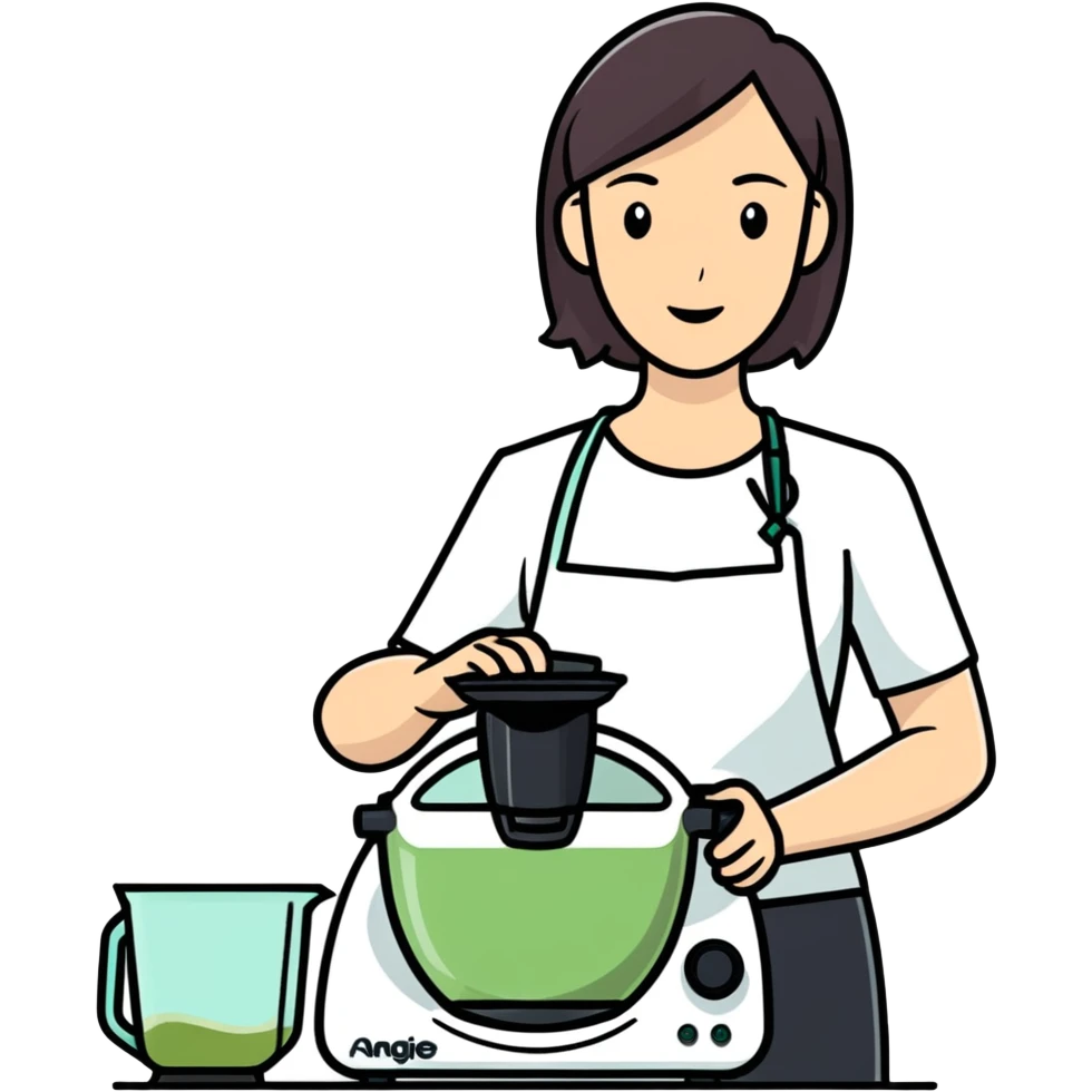 Angie with Thermomix TM7 emoji