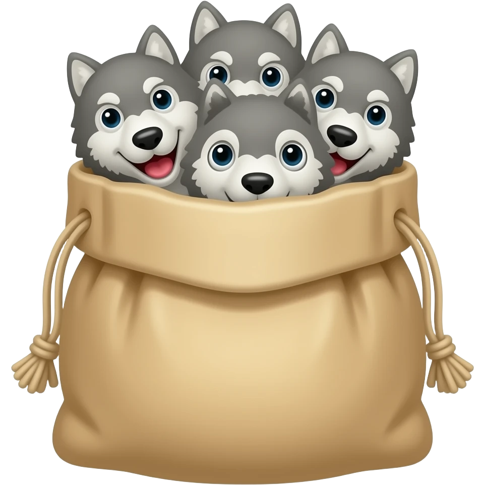 Gummy wolf bag emoji