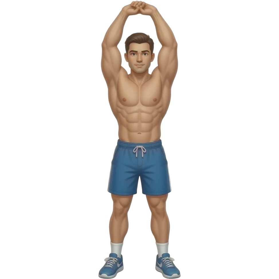 muscular Man stretching emoji