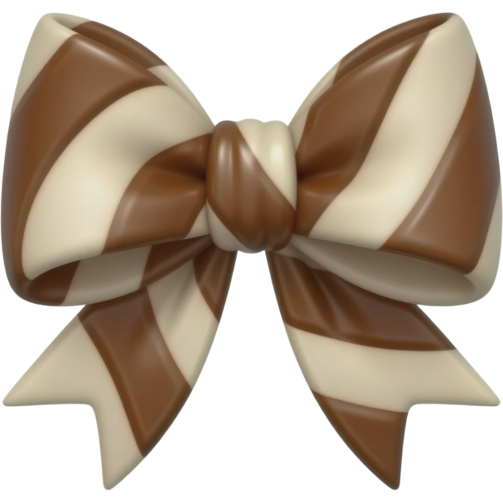 Chocolate Marshmallow bow emoji