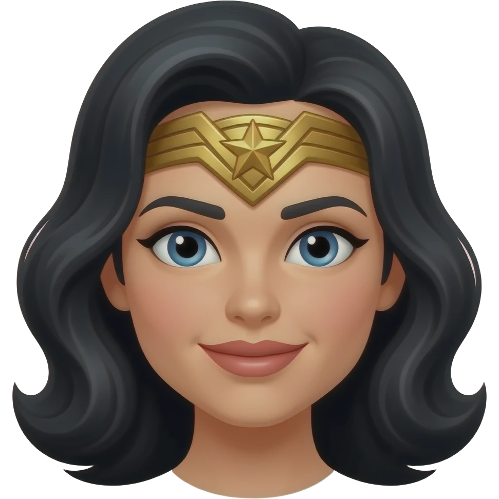 Wonder Woman face emoji