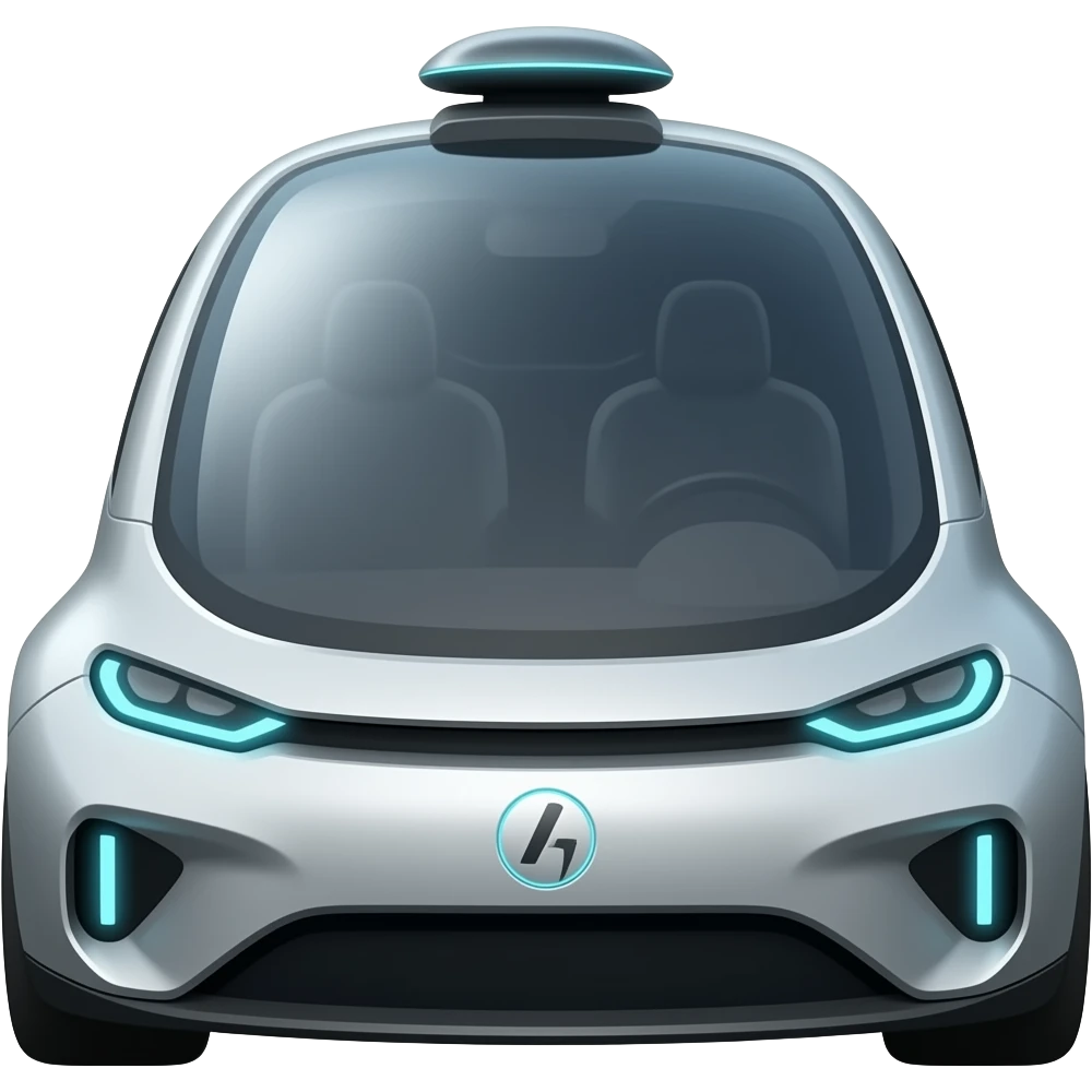 big Modern autonomous electric car emoji