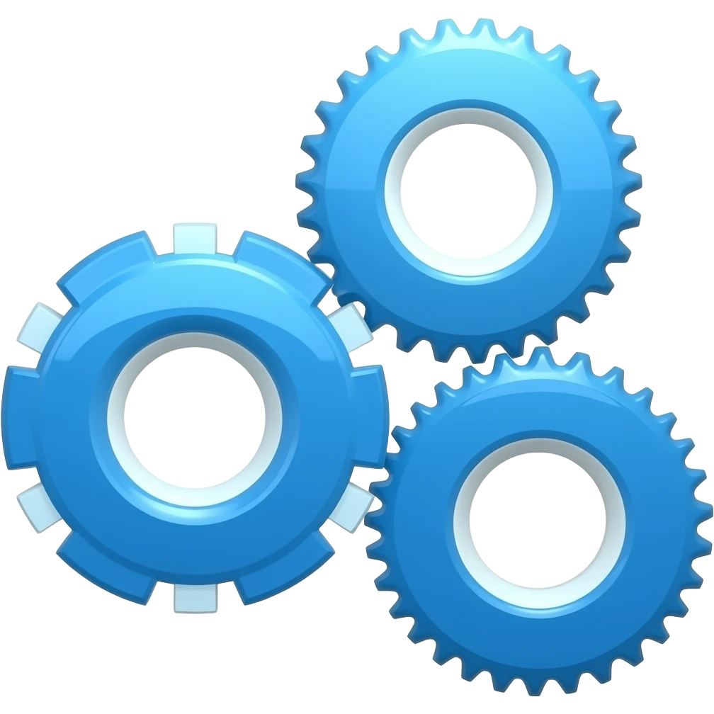 blue gears emoji