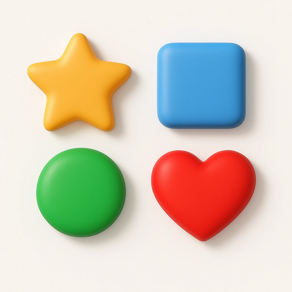 remove frame and add simple white background and add shadows to all elements  emoji