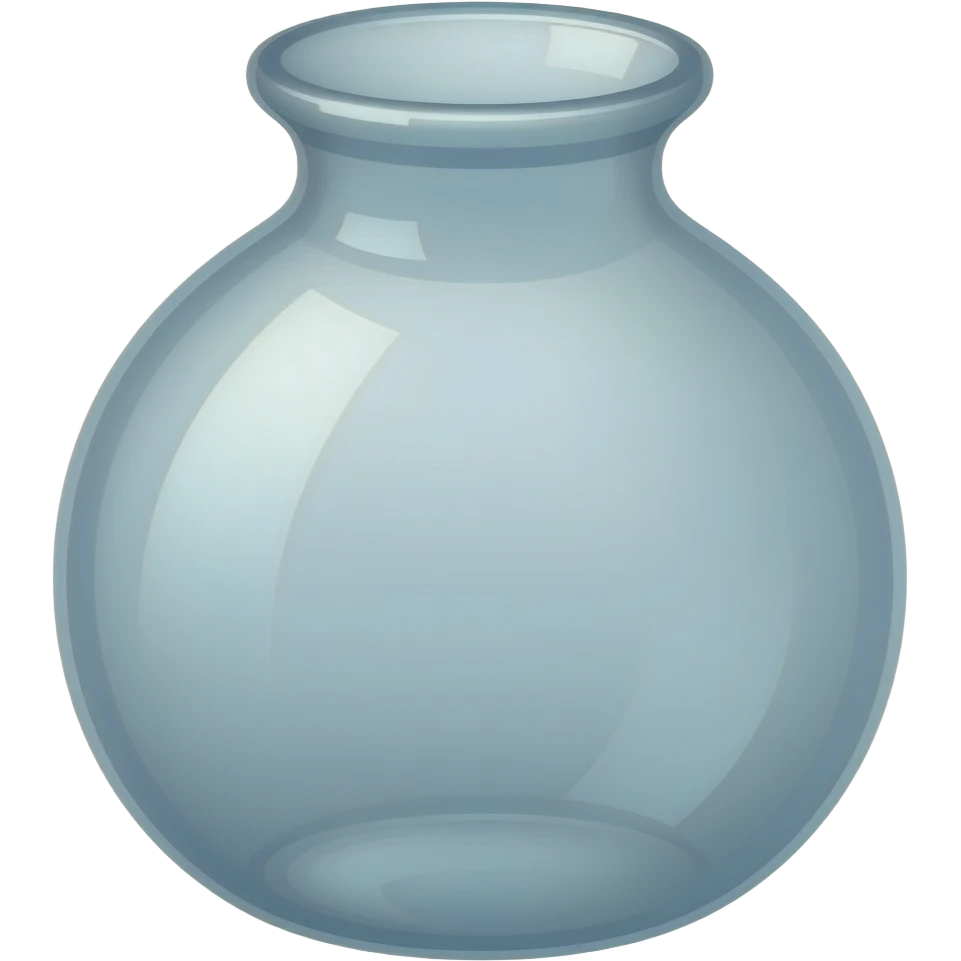 Een vaas, doorzichtig emoji