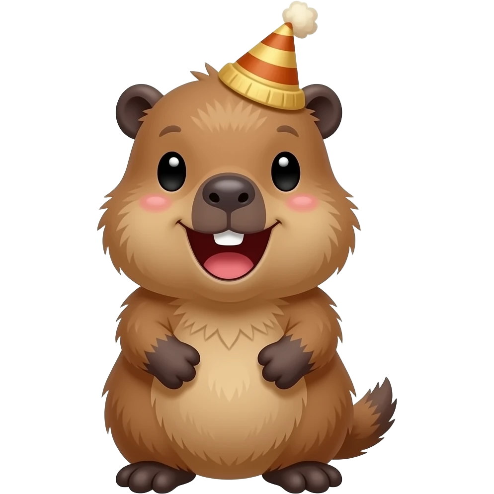 Make a cute baby capybara’s laughing with the little hats emoji
