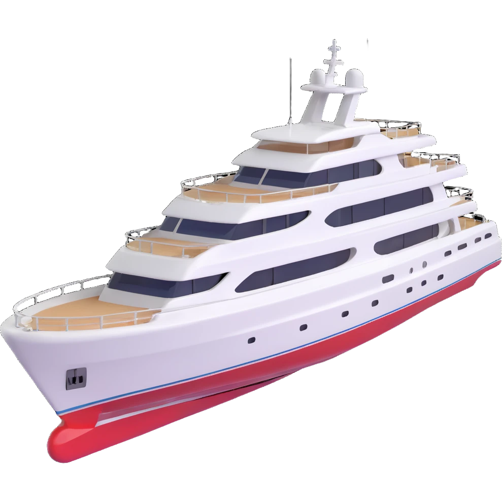 make a 70ft motor yacht facing to the right  emoji