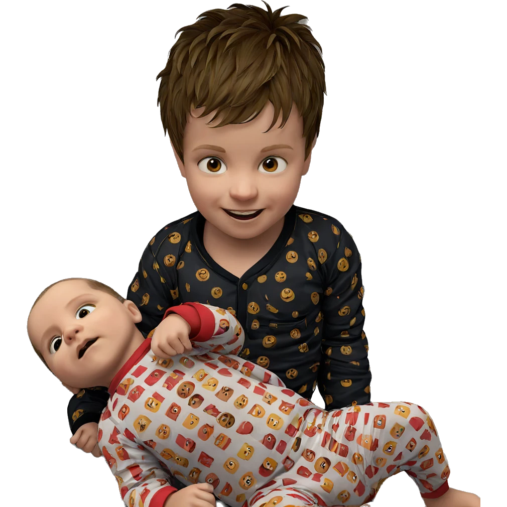 happy boy in pajamas emoji