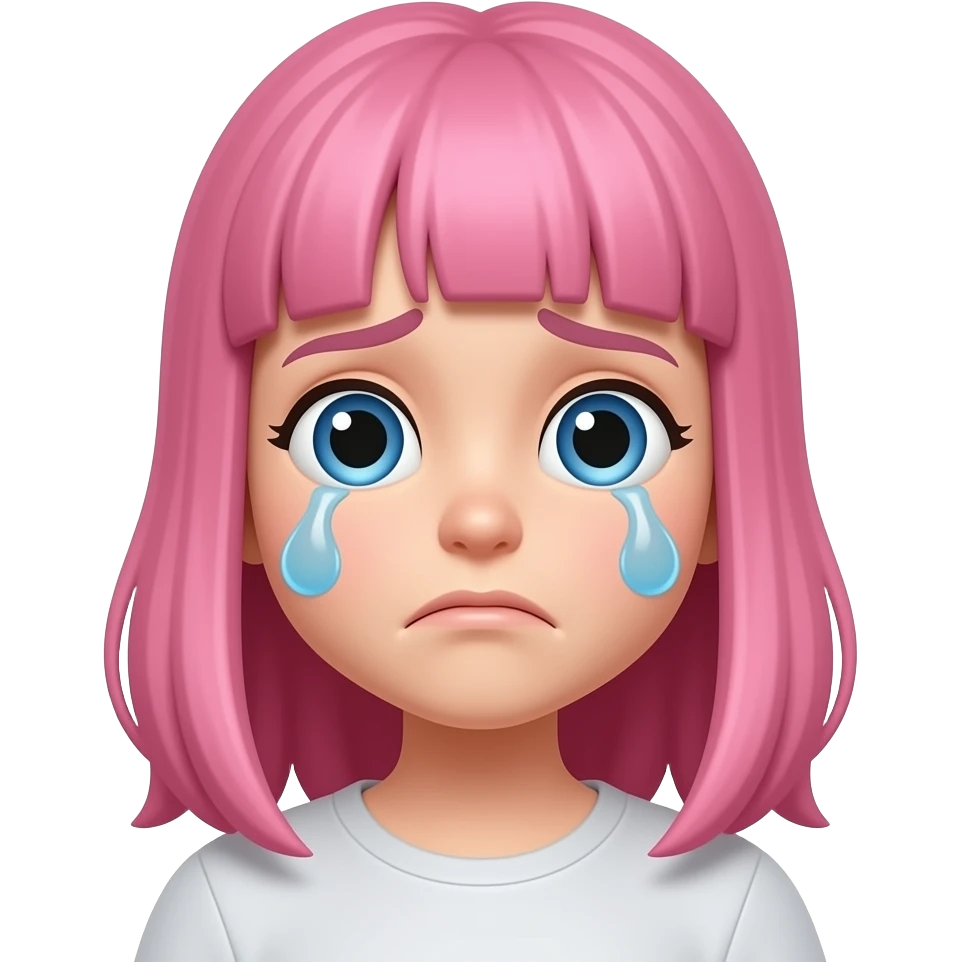 Facepalm girl with pink hair emoji