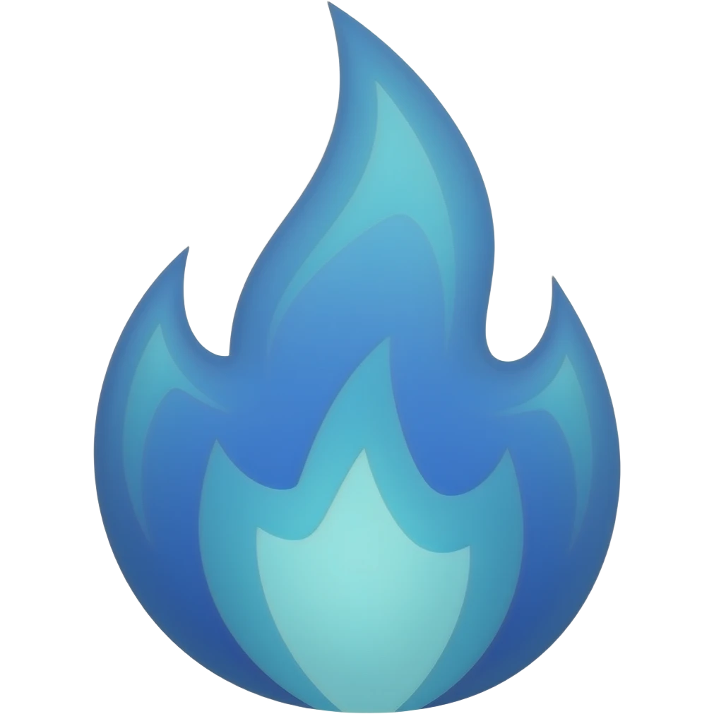 Blue fire emoji