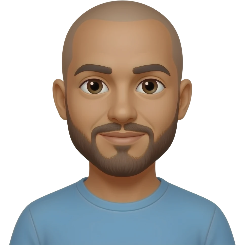 Bald dark skinned hispanic with a go t emoji