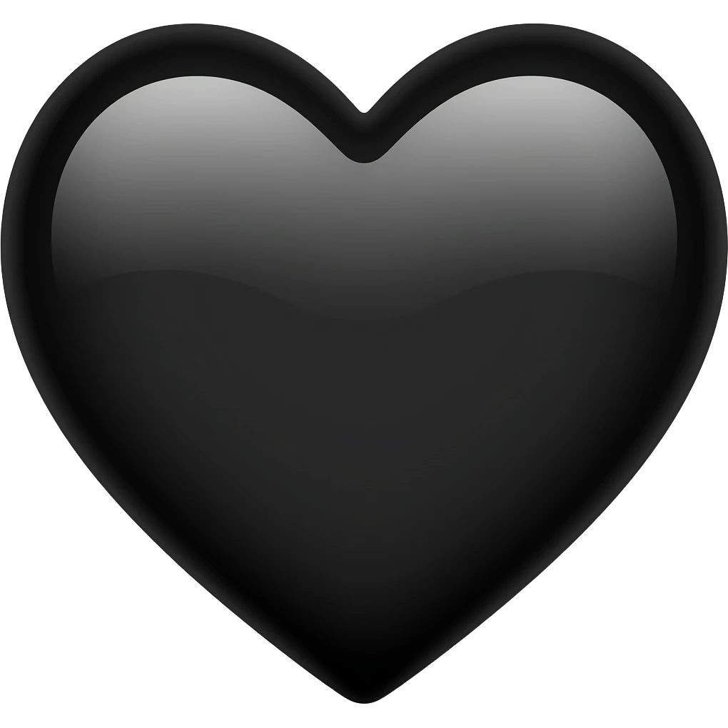 Coração preto emoji