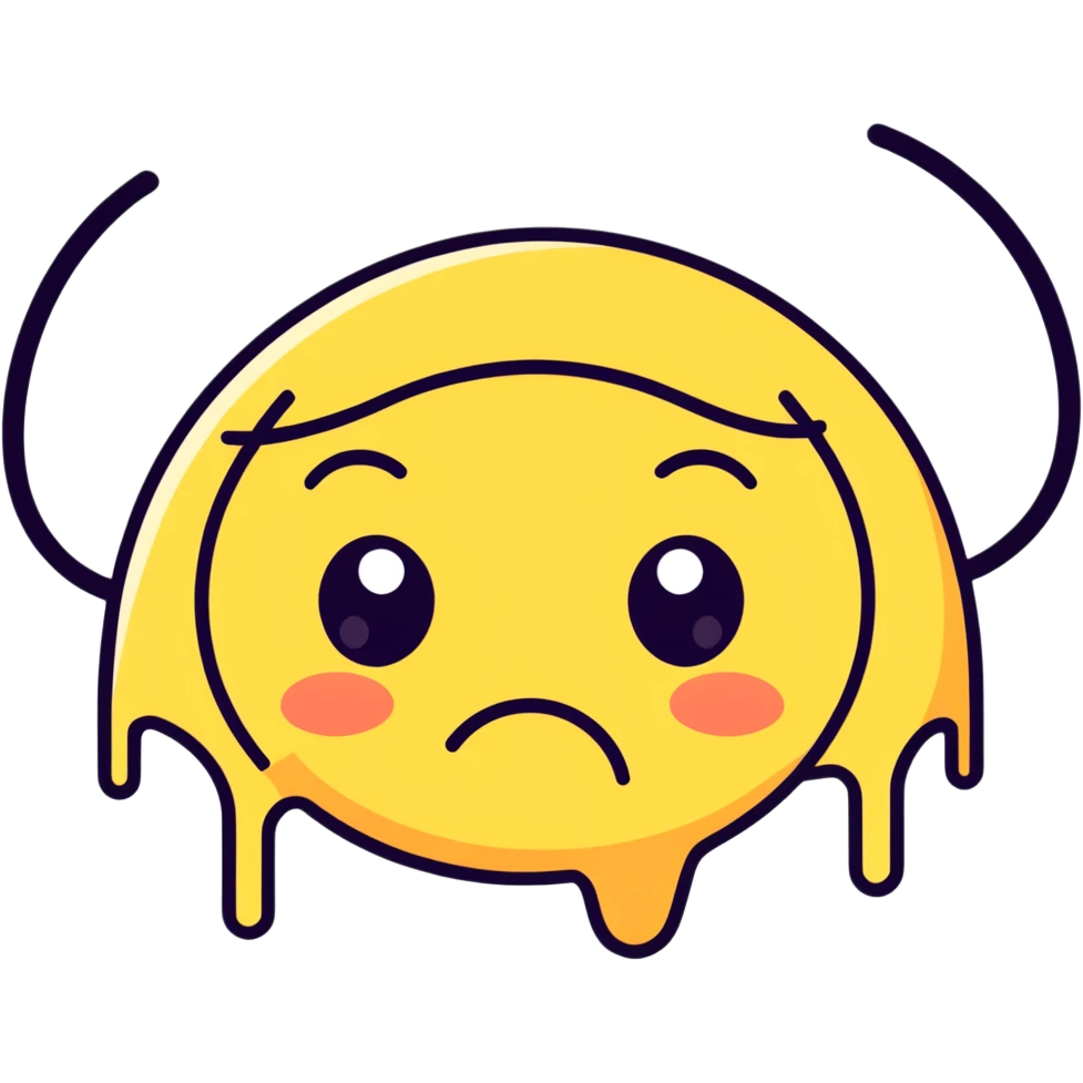 Emoji crying a lot and looking very hurt emoji