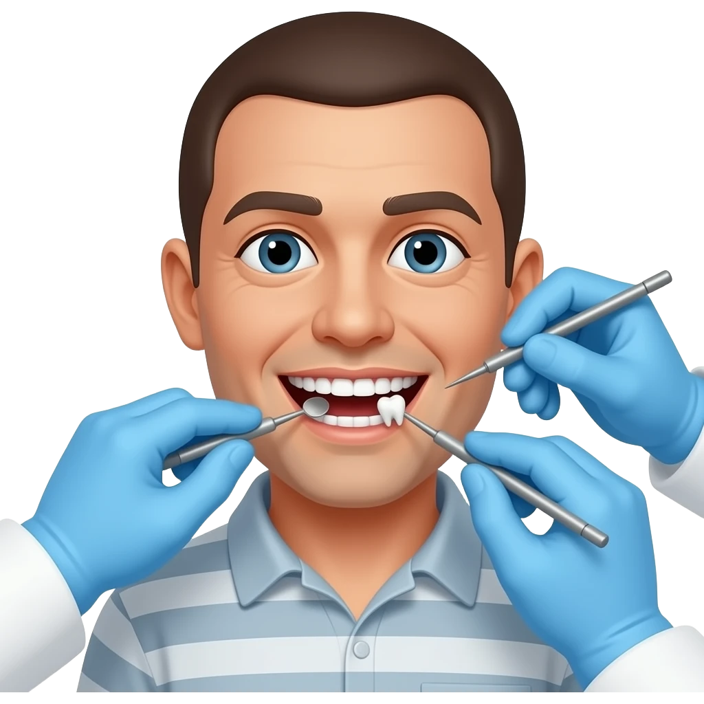 Surgical Teeth work on prison's mouth emoji